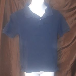 Express Basic Polo Style Collar Shirt Navy Blue